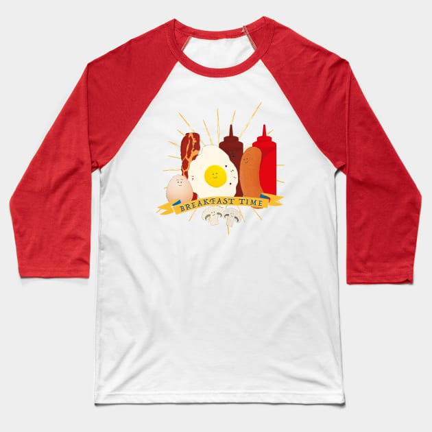 Breakfast Time! Baseball T-Shirt by puppaluppa